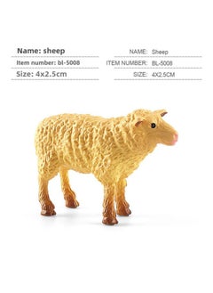 Solid Static Simulation Wild Animal Model Goat Sheep Shrop Sheep Series Ornaments-Color:BL-5008 Sheep 6G