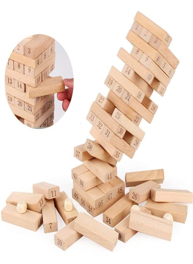 JBM ENTERPRISE Wooden Tumbling Tower Game - Classic Stacking Blocks Puzzle for Kids Adults Family Party Fun Indoor Balance Toy Set - Image 4