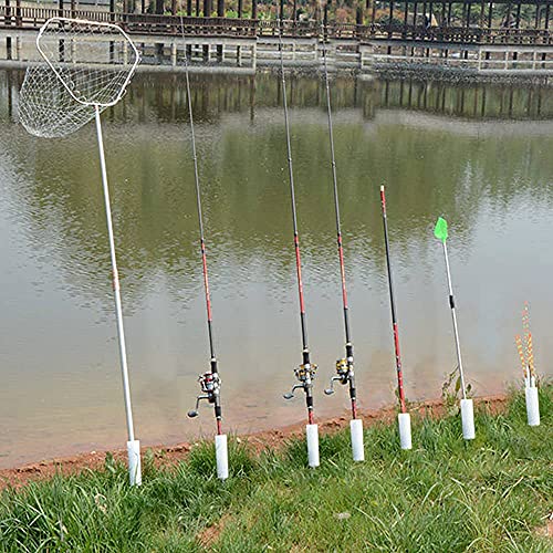 Tendiren Fishing Rod Holder, 4 Pack Fishing Pole Holders Ground, Rod Holders for Bank Fishing, Beach Support Stand Reinforced PVC, 4 Free Alarm Bells - Image 3