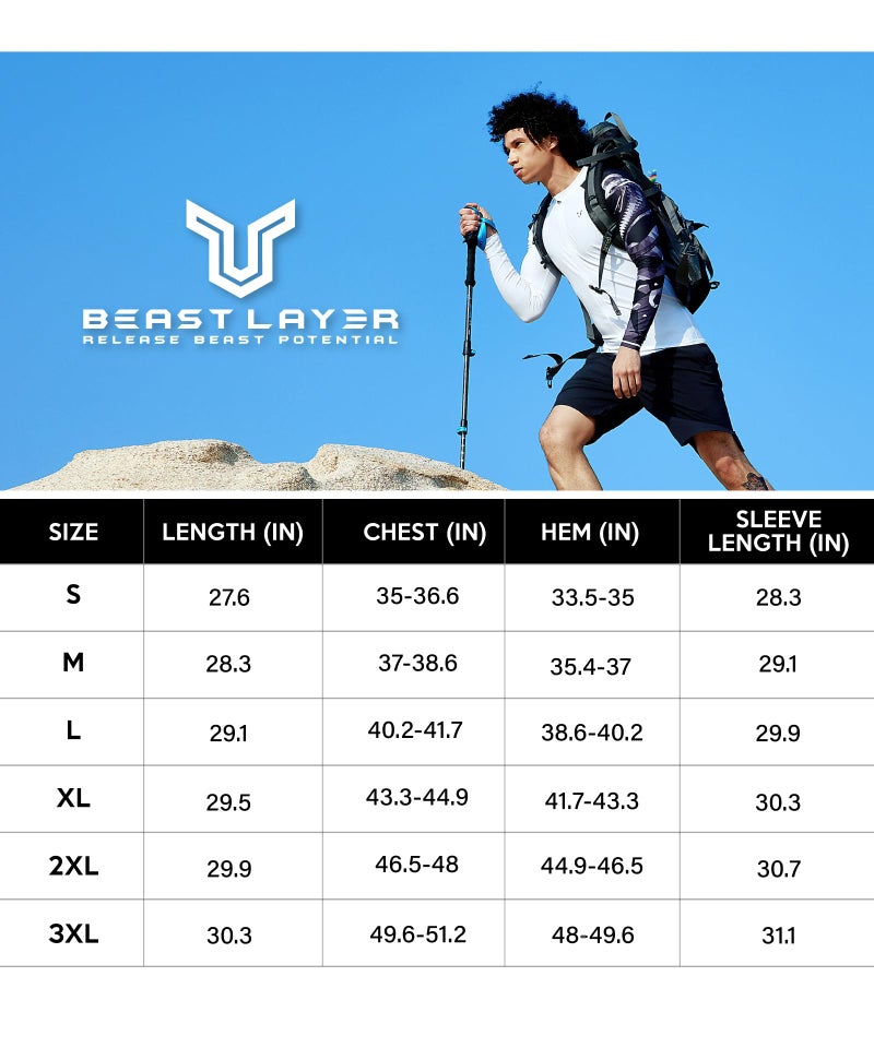 HUGE SPORTS Men's Swim Shirts Long Sleeve Zip Rash Guard UPF 50+ Sun Protective Quick Drying (Cobra, M) - Image 4