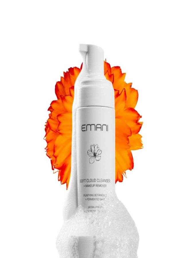 Emani Soft Cloud Foam Cleanser, All-in-One Sensitive Skin Face Wash, All Skin Types + Fragrance-Free Makeup - Sunscreen Remover, SLS-FREE, Plant-Based, pH Balancing, 150ml - Image 1