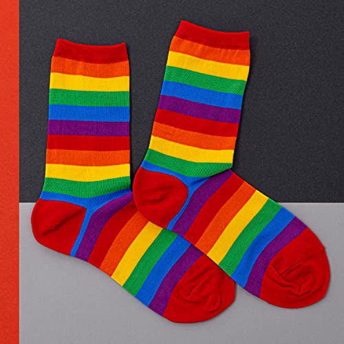 Hot Sox Women's Originals Classics Novelty Crew Socks, Stripe (Red), Shoe Size: 4-10.5, Sock Size: 9-11 - Image 4