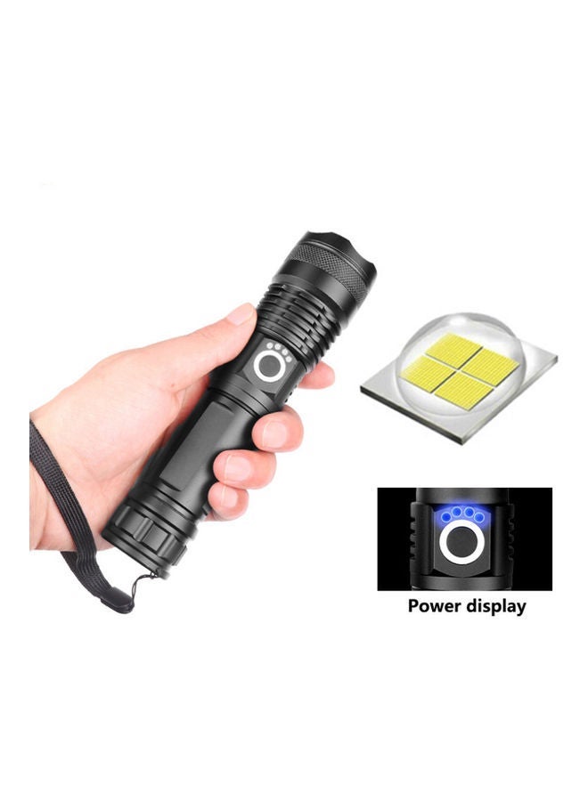 NIBEMINENT Power Display USB Charging Flashlight Black 16.6x4x3.3cm - Image 2