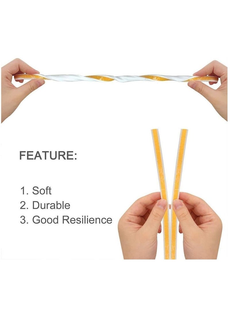 بيورول شريط رغوي لشريط الطقس من بيورول بطول 6 أمتار - سدادة إسفنجية Epdm، نافذة الباب، نظام شريط مطاطي ذاتي اللصق مضاد للتصادم، سدادة عازلة للصوت (شكل E أبيض) - Image 5