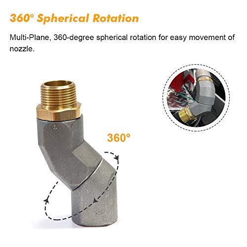 Apeixoto 3/4 Inch Fuel Swivel, Fuel Hose Swivel with 3/4'' NPT Connector Fuel Plane Swivel with 360 Roating Connector - Image 3