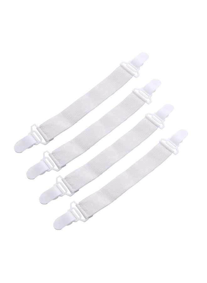 4pcs Adjustable Bed Sheet Fasteners Straps Elastic Mattress Cover Corner Holder Clip Grippers Suspender Cord Hook Loop Clasps 