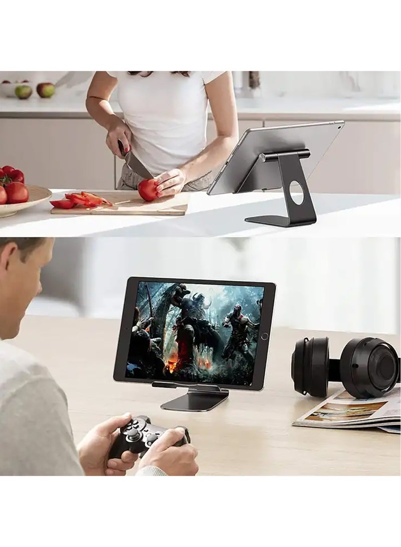 iPad Stand Aluminum Adjustable Laptop Stand Multi Angle Anti-slip Computer Holder with Stable Base - Image 5
