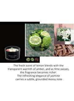 ruidisen Scented Candle, Long Lasting Soy Wax Aromatherapy Fragrance Candle for Home Office Spa Room Decor 90g Black  - Image 3
