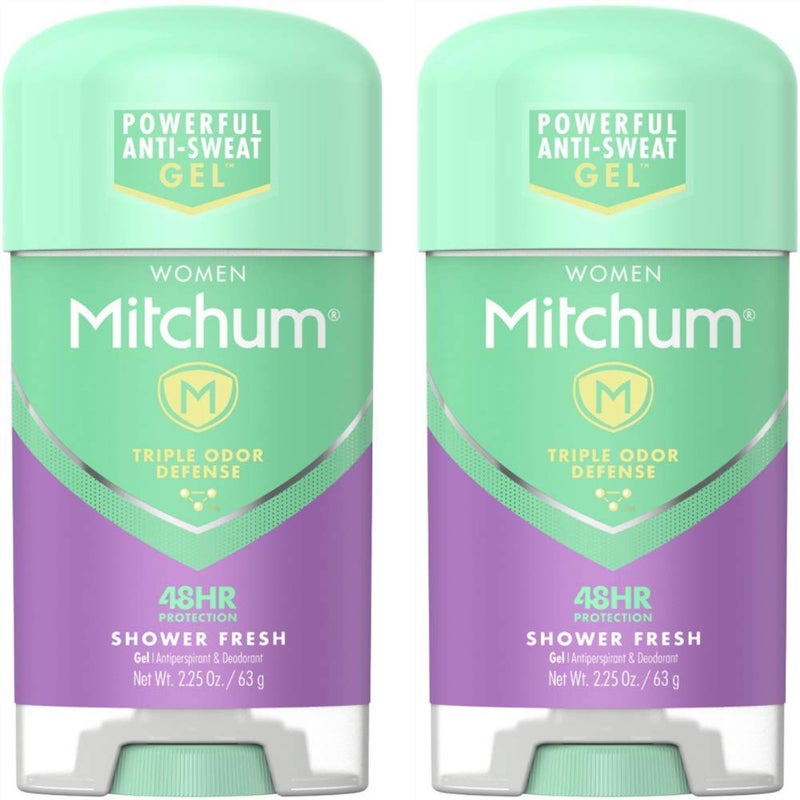Mitchum Advanced Women Gel Anti-Perspirant & Deodorant, Shower Fresh 2.25 Ounces each (Value Pack of 2) - Image 1