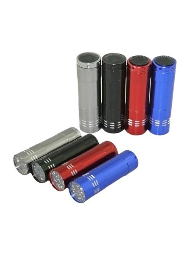 Generic - 9led Uv Light Ultraviolet Flashlight Mini Uv Curing Face Mask Fluorescent Agent Tester Lamp Banknote Inspection Handheld Torch-Color:Single Gray + Rope + White Box - Image 1