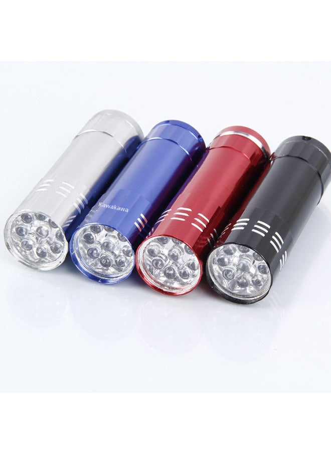 Generic - 9led Uv Light Ultraviolet Flashlight Mini Uv Curing Face Mask Fluorescent Agent Tester Lamp Banknote Inspection Handheld Torch-Color:Single Gray + Rope + White Box - Image 1