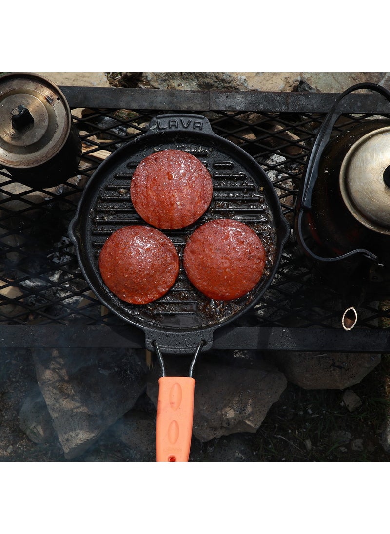 Lava Cast Iron Grill Pan with Wire and Silicone Handle. DIAMETER (Ø) 23CM.  - Image 3