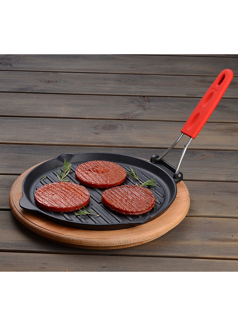 Lava Cast Iron Grill Pan with Wire and Silicone Handle. DIAMETER (Ø) 23CM.  - Image 2