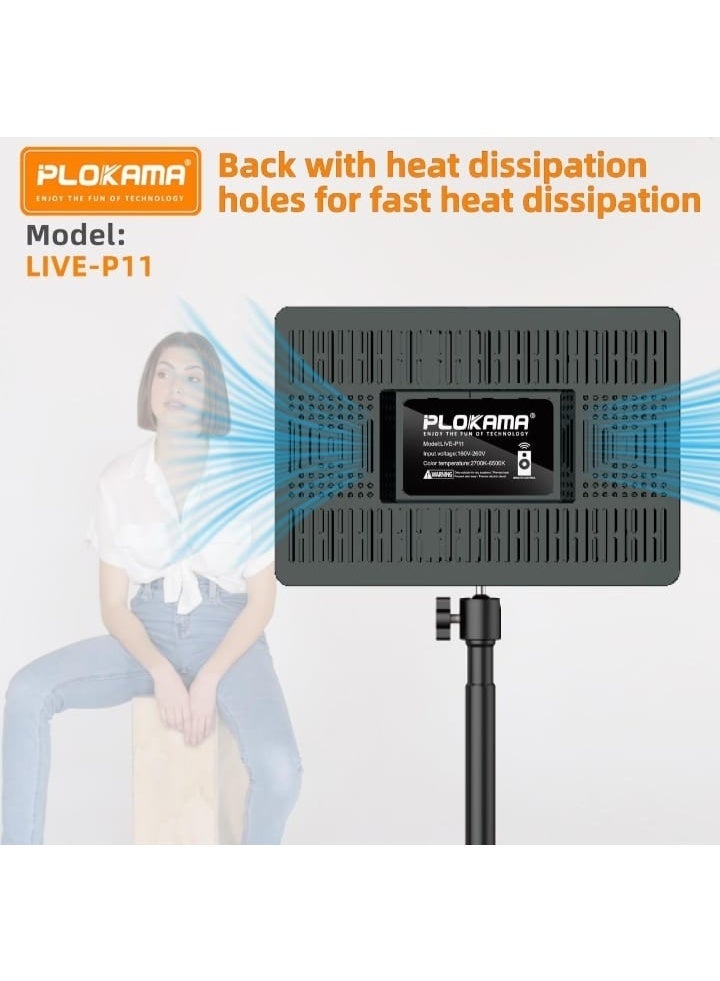 التخطيط رينج لايت كبير إضاءة ليد للتركيب على حامل الكاميرا بريموت كنترول للتحكم عن بعد - Image 2