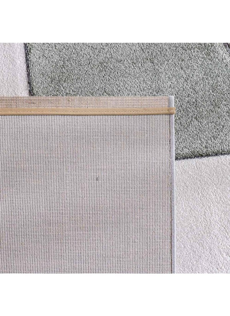 DANUBE HOME Luna Modern Geometrical Patterned Rug  Polypropylene Area Rug L180xW120cm-White Multi  - Image 3