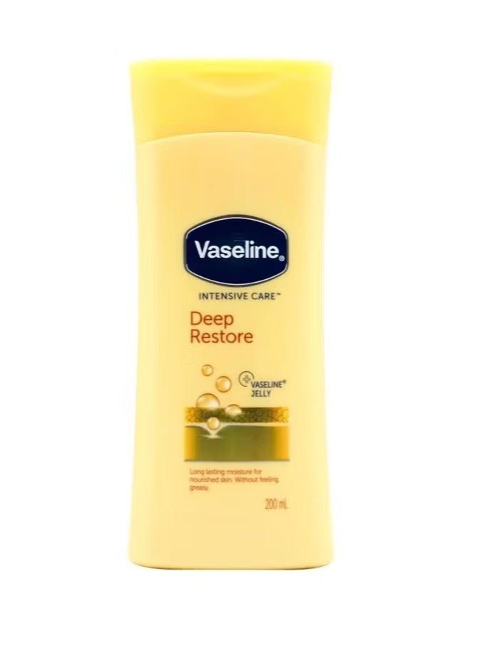 Vaseline Intensive Care Deep Restore Body Lotion 200ml | New & Latest Formula | Long-Lasting Moisture & Nourishment | With Vaseline Jelly | Non-Greasy | Unisex - Image 1