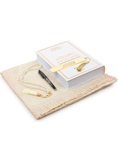 İhvan Online Ihvan Online Shadowed Quran Set with Erasable Pen Prayer Rug Set with Prayer Beads White  - Image 3