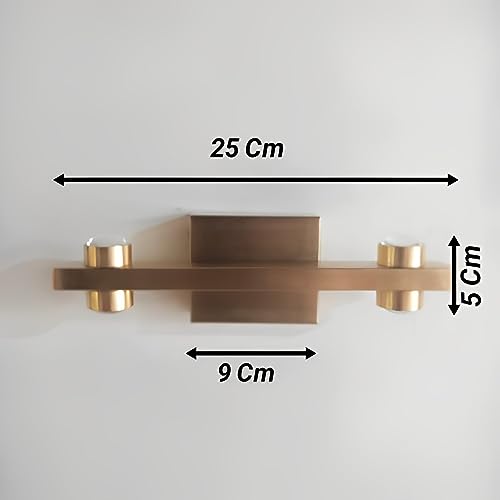 FILLISKA Aluminium Led Luxurious Indoor Up/Down Wall Light Warm White, Shockproof & Rustproof Alluminium Body (2Up 2 Down Gold)(2 Years Warranty) - Image 3