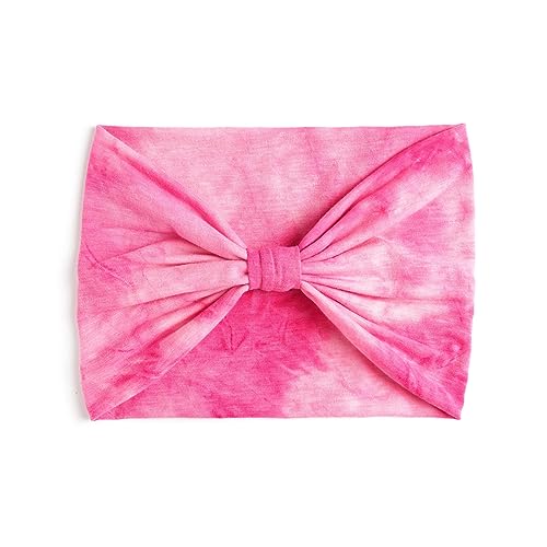 XFYT Pretty Tie-Dye Fitness Hair Bands | Super Soft Stretch Microfibre high absorbtion Head Band for Women Girls Yoga Sports Workouts Gym (Pink), Microfiber - Image 3