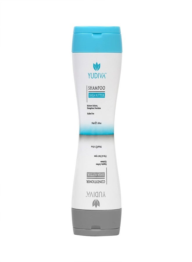 YUDIVA Shea Butter Shampoo & Conditioner Set, TSA travel size 3.3 Fl Oz - Image 1