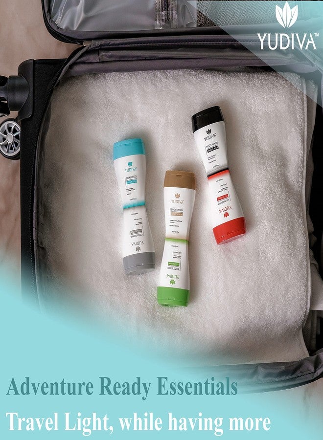 YUDIVA Shea Butter Shampoo & Conditioner Set, TSA travel size 3.3 Fl Oz - Image 3