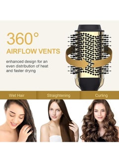 General 3-in-1 Hot Air Styler & Hair Dryer for dry hair, curly hair, straight combs for all hair types, black and blonde  - Image 4