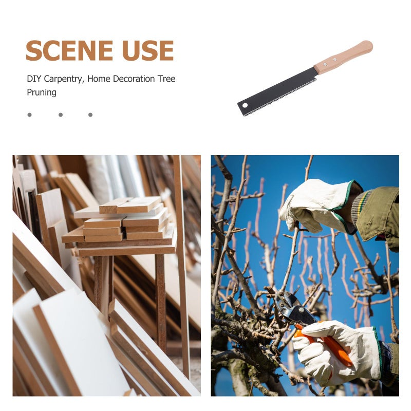 Fine Tooth Compact Hand Saw For Woodworking DIY Trim And Camping Use - Image 4