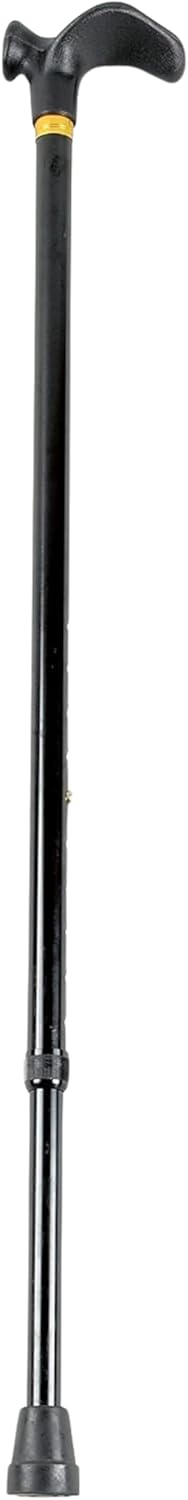 Homecraft Days Contoured Grip Sticks Walking Stick with Comfortable Grip for Enhanced Support Features Central Handle Positioning to Reduce Wrist Strain NonFolding 2938 Right Black - Image 1