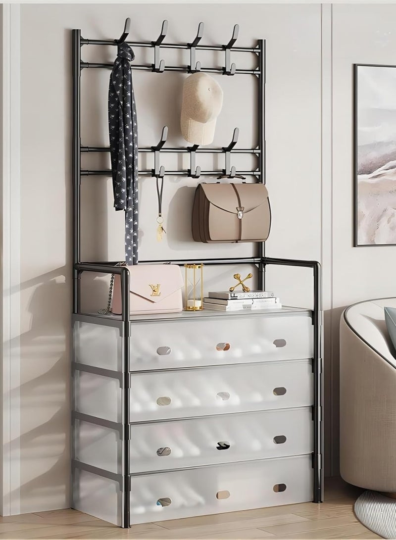 DubaiGallery Multi-Tier Shoe and Hat Rack Easy to Assemble Space-Saving Hanging Closet Organizer for Bedrooms Dormitories and Entryways. - Image 1