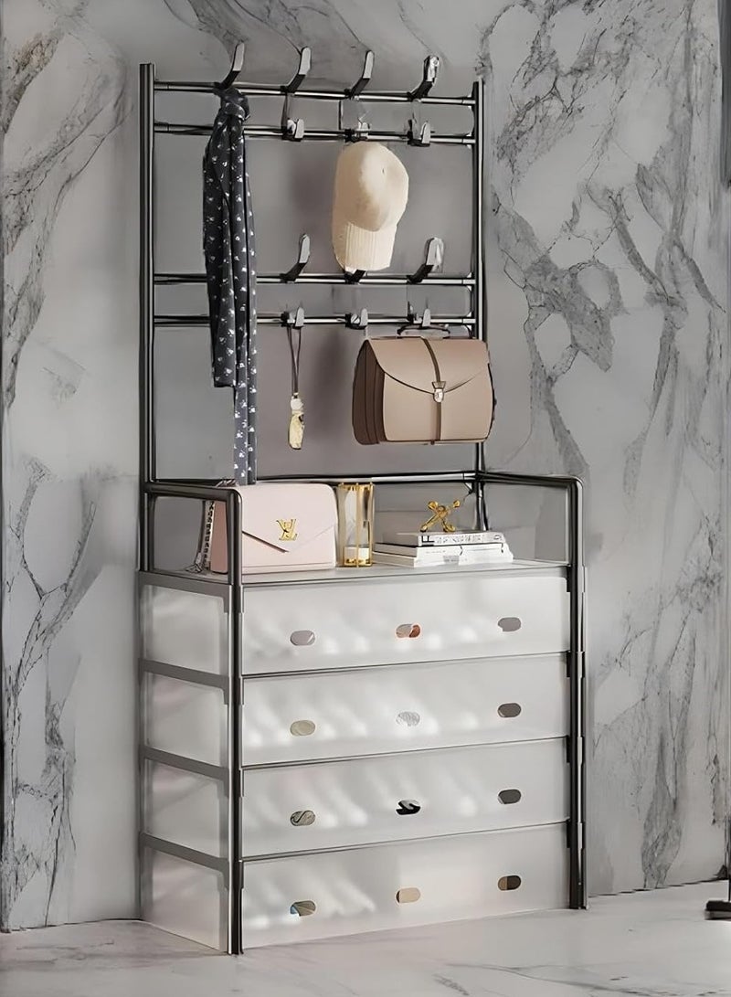 DubaiGallery Multi-Tier Shoe and Hat Rack Easy to Assemble Space-Saving Hanging Closet Organizer for Bedrooms Dormitories and Entryways. - Image 3