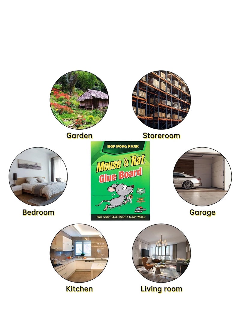 green killer مجموعة من ١٢ قطعة من مصائد الفئران الداخلية، مصائد لاصقة، ألواح لاصقة تعمل على اصطياد الفئران داخل المنزل وخارجه. - Image 2