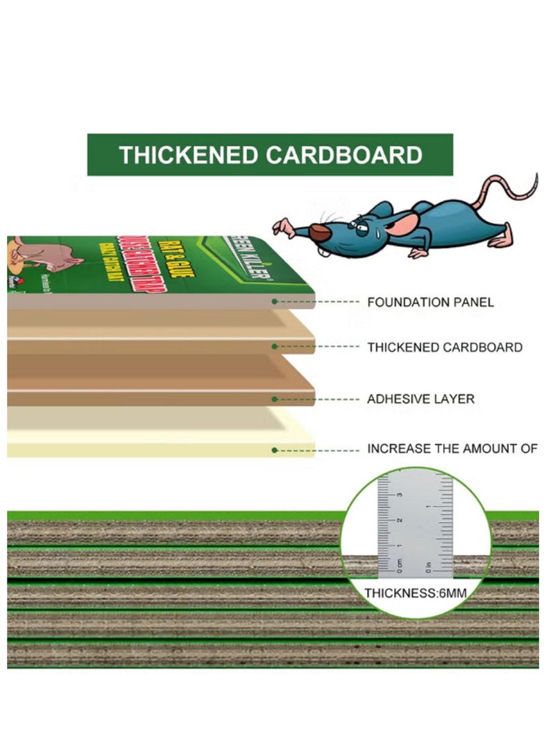 green killer مجموعة من ١٢ قطعة من مصائد الفئران الداخلية، مصائد لاصقة، ألواح لاصقة تعمل على اصطياد الفئران داخل المنزل وخارجه. - Image 3