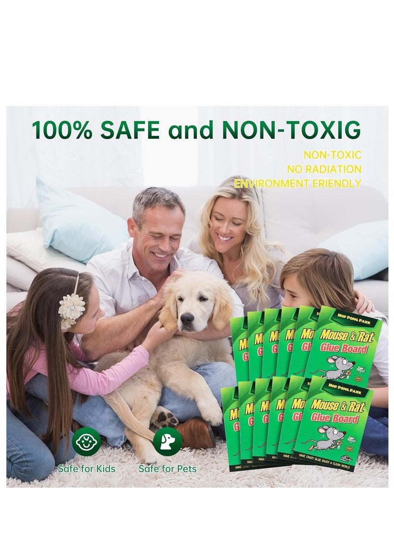 green killer مجموعة من ١٢ قطعة من مصائد الفئران الداخلية، مصائد لاصقة، ألواح لاصقة تعمل على اصطياد الفئران داخل المنزل وخارجه. - Image 5