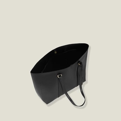 Accessorize حقيبة توت كبيرة أنيقة للنساء من Accessorize London باللون الأسود الكلاسيكي للمكتب | تناسب لابتوب حتى 14 بوصة | حقيبة لابتوب للعمل | حقيبة يد للسيدات | حقيبة كتف أنيقة | هدية للنساء - Image 4