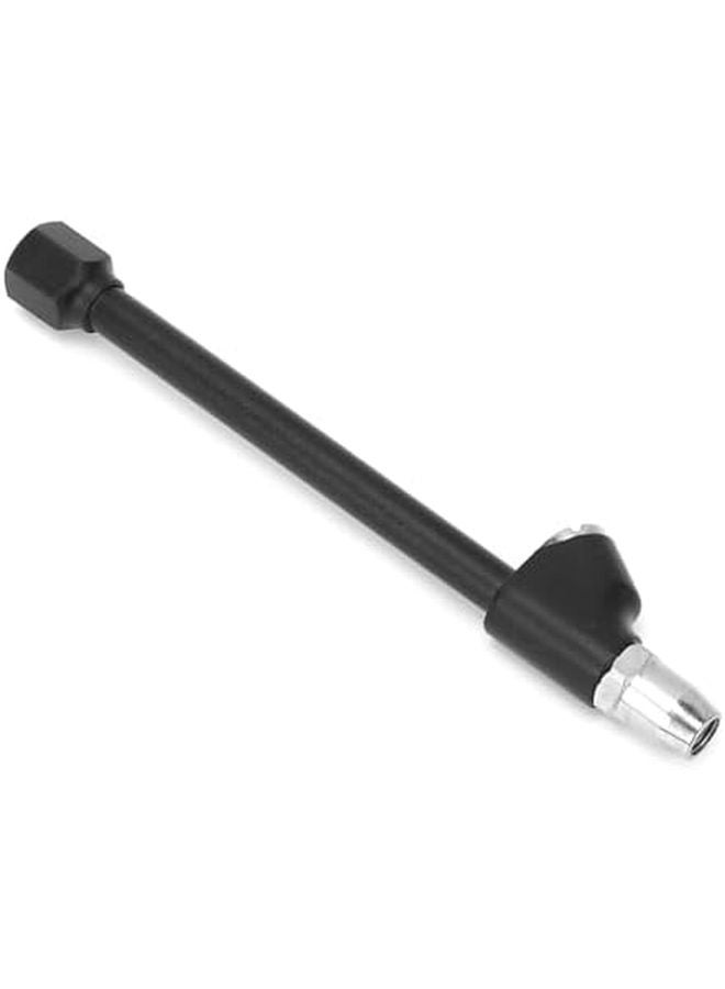 رأس مزدوج هواء تشاك 1 4 FNPT سبيكة الزنك مرن زاوية نفخ الإطارات 10 حزمة أسود - Image 4