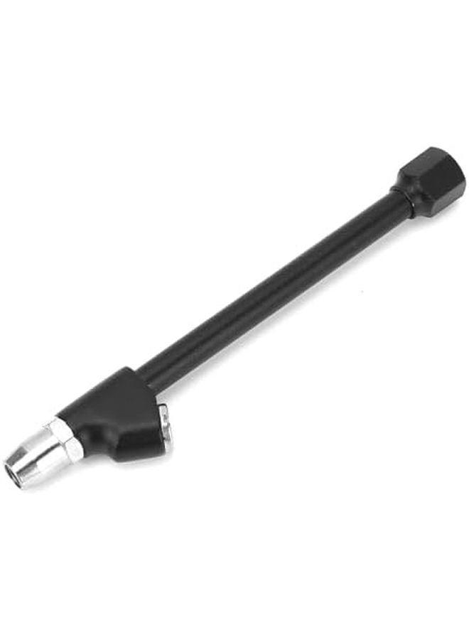 رأس مزدوج هواء تشاك 1 4 FNPT سبيكة الزنك مرن زاوية نفخ الإطارات 10 حزمة أسود - Image 5