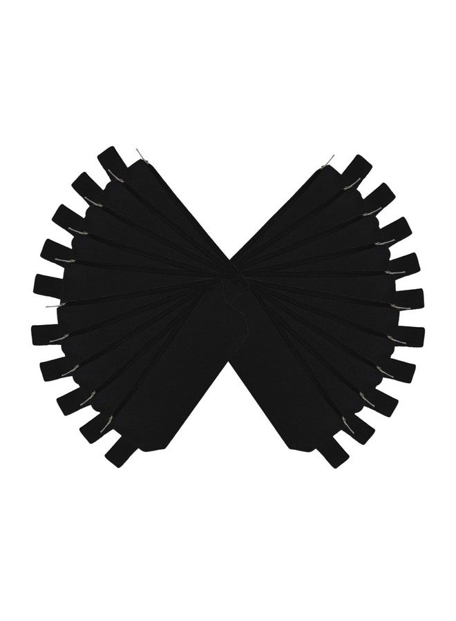 ليفي حافظة أقلام رصاص بسحاب (أسود) (عبوة من 20 قطعة) للمدرسة والمكتب والجامعة والسفر | منظم أدوات مكتبية متعدد الأغراض، حقيبة فرش مكياج ومستحضرات تجميل للبنات والأطفال والأولاد والنساء - Image 1