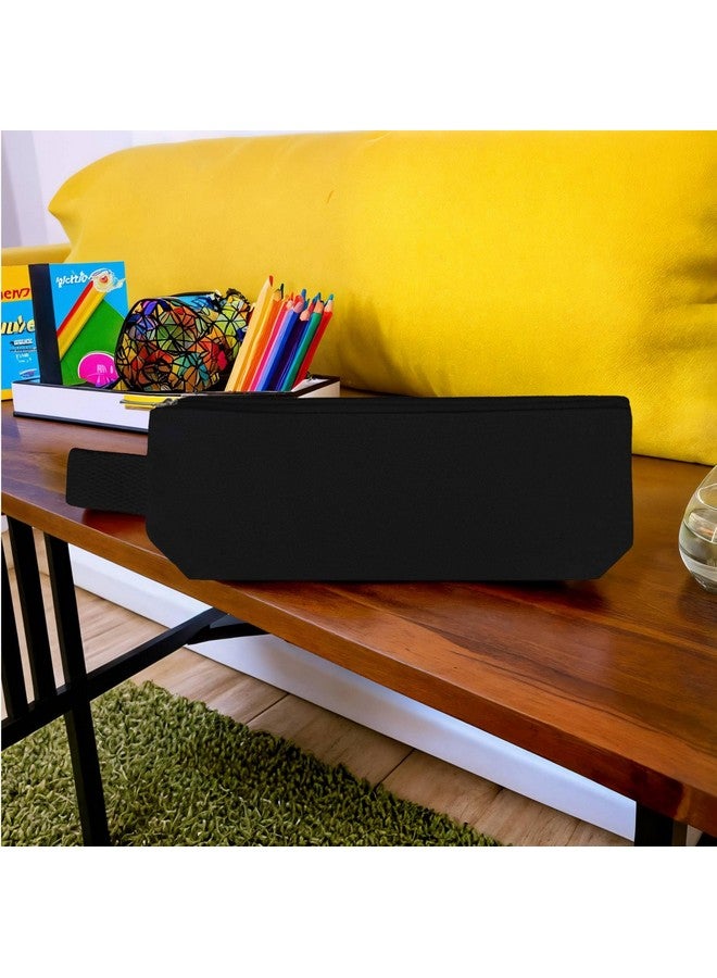 ليفي حافظة أقلام رصاص بسحاب (أسود) (عبوة من 20 قطعة) للمدرسة والمكتب والجامعة والسفر | منظم أدوات مكتبية متعدد الأغراض، حقيبة فرش مكياج ومستحضرات تجميل للبنات والأطفال والأولاد والنساء - Image 4