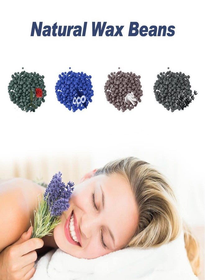 SalonDepot Waxing Kit - Portable Wax Heater for Hair Removal with 5 Pack Hard Wax Beans for Women and Men, Wax Warmer Kit - Suitable for Different Types of Hair, Eyebrow, Facial, Armpit, Bikini (White) - Image 2