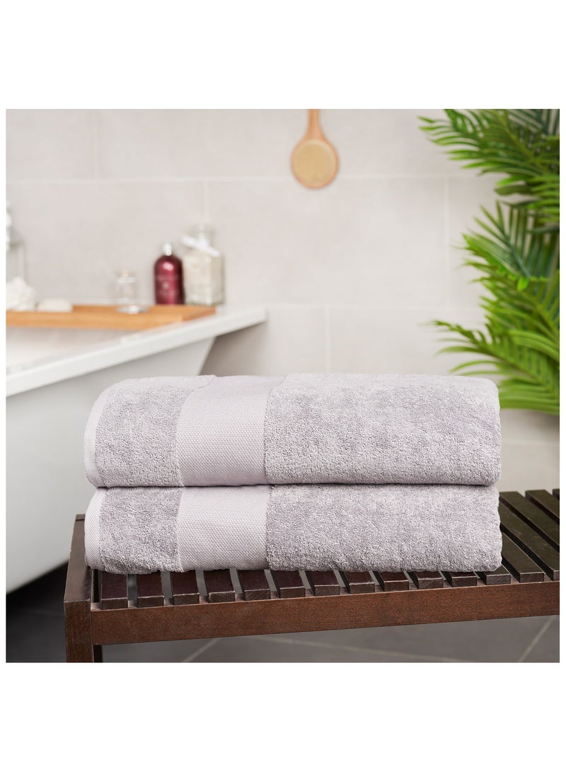 Aten Homeware ATEN Homeware Supreme Egyptian Cotton Bath Sheet Set – 2 Piece Set with 2 Jumbo Size Bath Sheets 90 x 160 cm, Ultra Soft, Highly Absorbent, OEKO-TEX Certified, Made in Egypt - (Grey) - 2 PIECES - Image 4