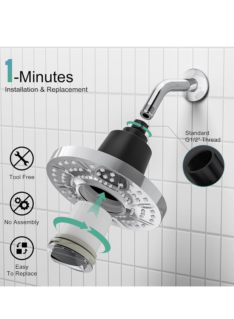 general 7 Inch Anti-Clog High-Pressure Filtered Shower Head with 20-Stage Filter - Dermatologist Recommended for Softening Hard Water to Improve Hair and Skin Problems, Chrome - Image 3