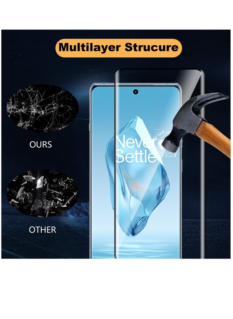 Excefore - For OnePlus 12R Screen Protector with Camera Lens Protector, 9H Hardness Anti-Scratch 3D Tempered Glass flim, Case Friendly,Anti-Scratch (2+2 PACK) - Image 1