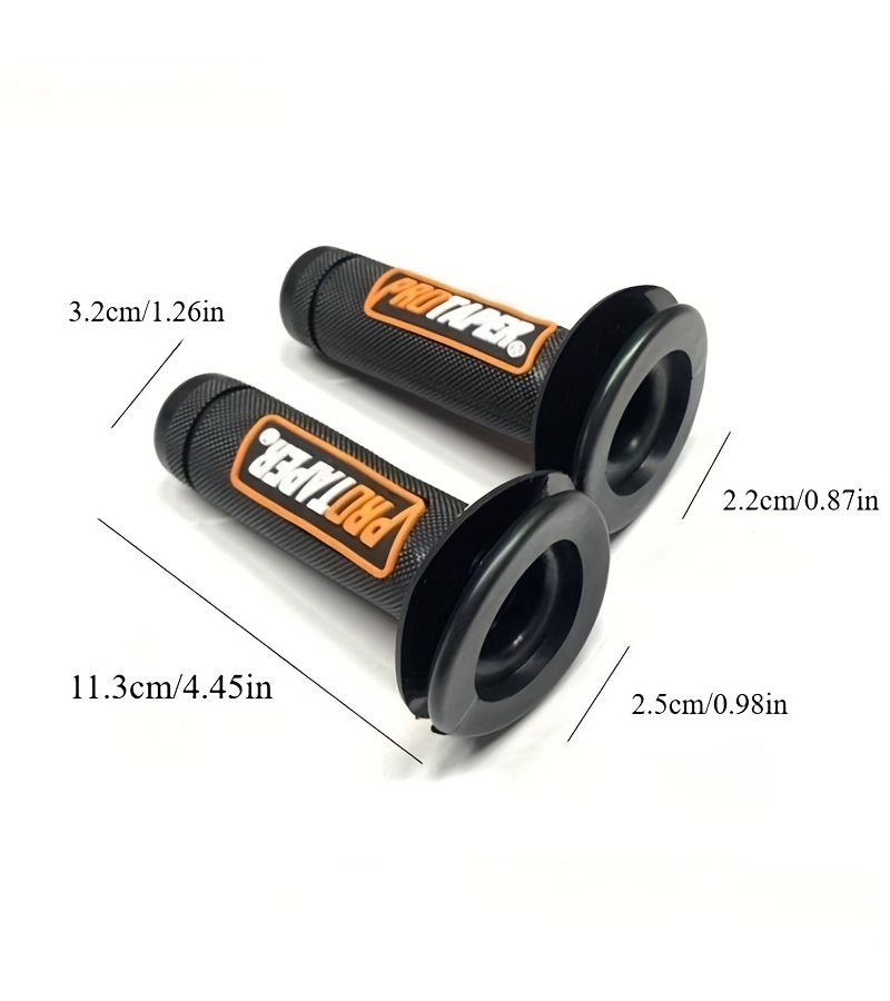 2pcs Motorcycle Handlebar Grip Cover Black Orange for Off Road Most Motorcycles - Image 4