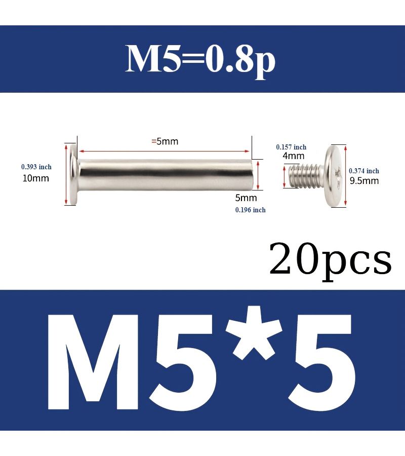 M5 X 75mm Album Screws Binding Screws Chicago Screws Plated Brass Rivet Screws For Photo Albums Book Binding 5pcs - Image 3