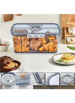 LENND Bread Box for Kitchen Countertop, Airtight Loaf Bread Storage Container, Time Recording Bread Keeper with Lid, Bread Holder Bin for Homemade Bread, Bun, Bagel, Loaf  - Image 5