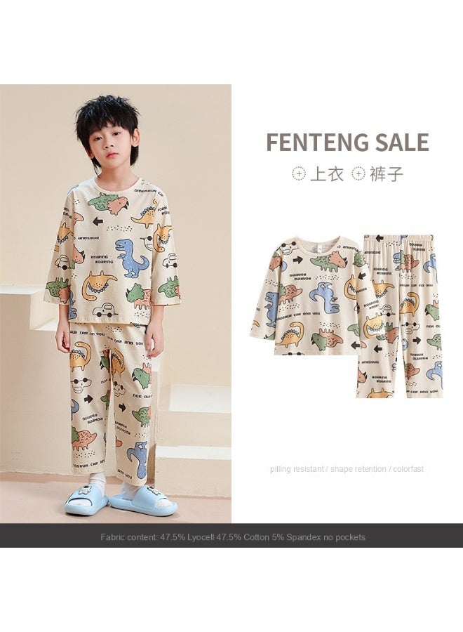 Boys' Spring Summer Autumn Cotton Pajama Set