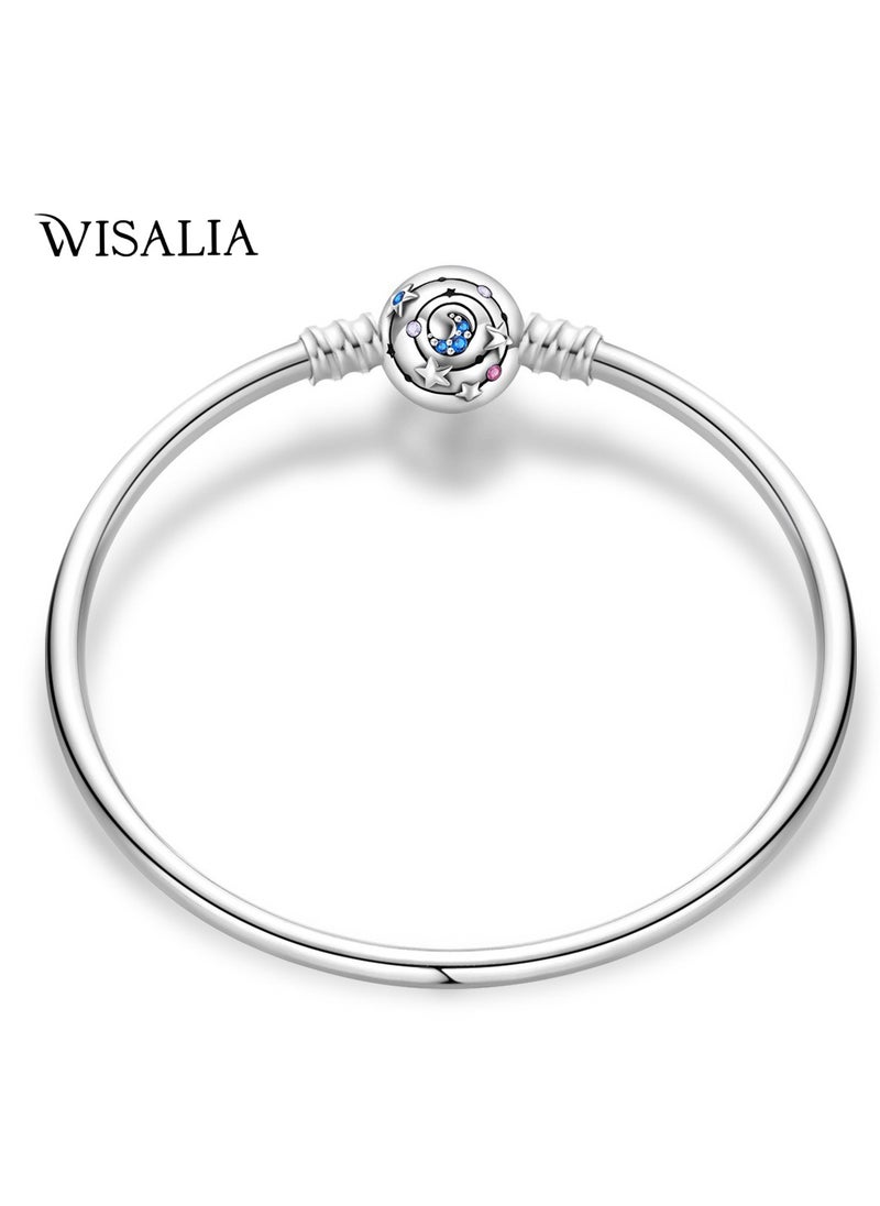 Wisalia Fashionable and minimalist women's bracelet, silver snake bone bracelet.  - Image 1