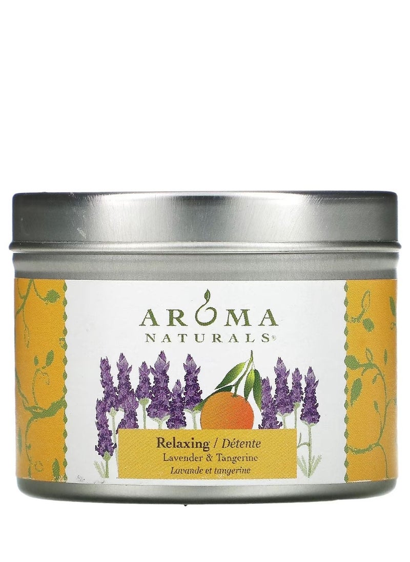 Aroma Naturals - Aroma Naturals Soy VegePure Travel Size Relaxing Lavender & Tangerine Candle 2.8 oz 2 oz 79.38 g - Image 1