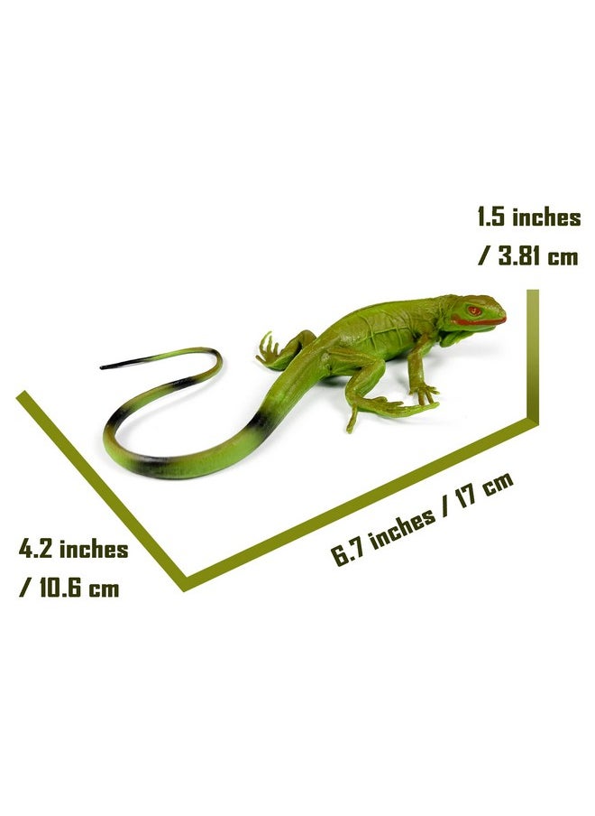 Nakimo - Iguana Animal Figurine Lizard Toy Realistic Reptile Figures For Decoration Science Education Prank Props - Image 1