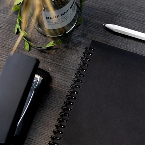 DSTELIN Blank Spiral Notebook, 2-Pack, Soft Cover, Sketch book, 100 Pages / 50 Sheets, 7.5 inch x 5.1 inch, 100GSM, (Black) - Image 5